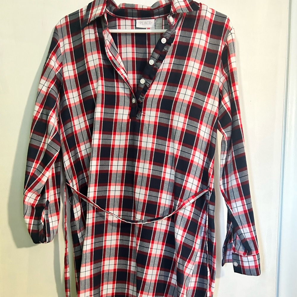 Children’s place women’s plaid shirt dress
